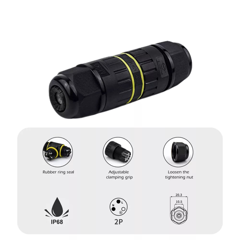 I-shape exterior IP68 wire connector
