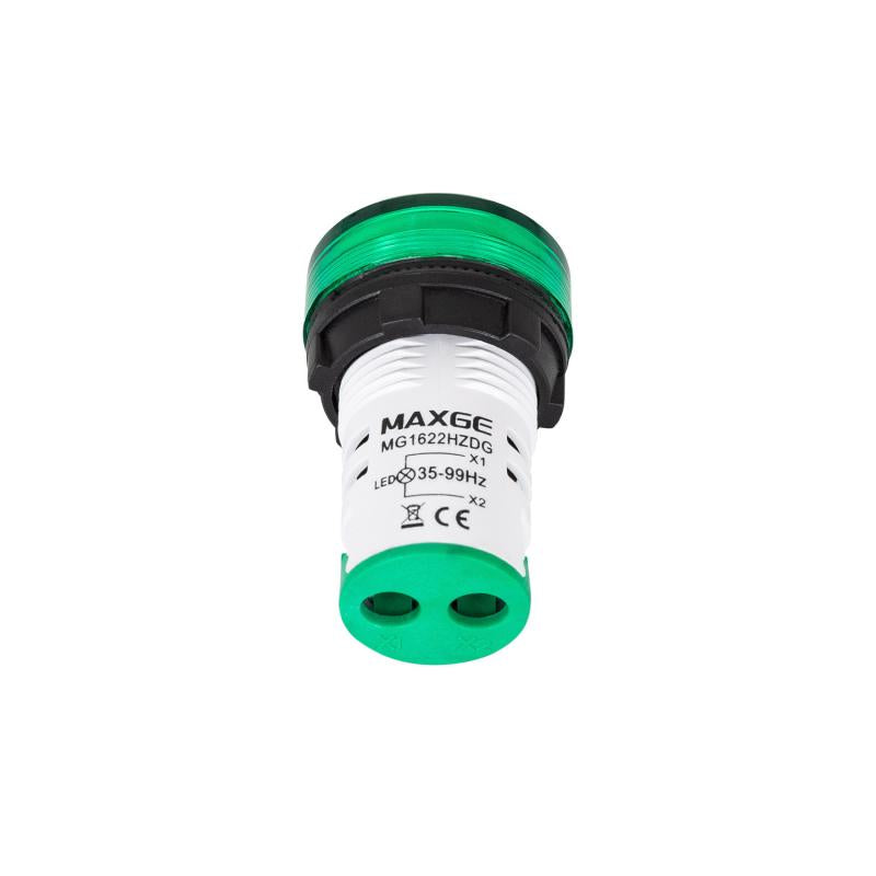 Indicador Luminoso MAXGE com Medidor de Frequência 35-99 Hz Ø22mm