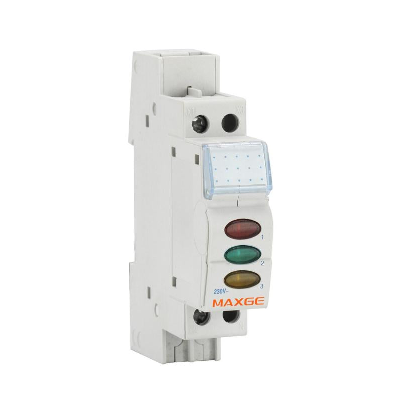 Indicador Luminoso Triplo LED MAXGE Alpha+ EPSLT 230VAC