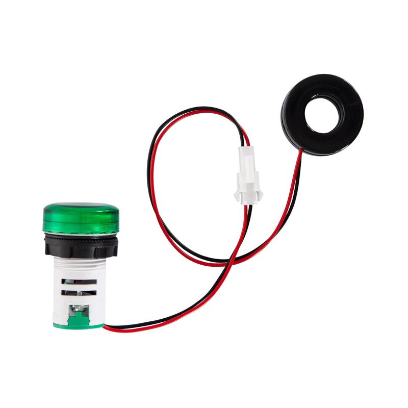 Indicador Luminosos MAXGE com Voltímetro 20-500V e Amperímetro 0-100A Ø22mm
