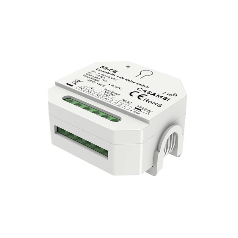 Interruptor Casambi Bluetooth ON/OFF 1 Canal SKYDANCE SS-CB compatível com Comando RF e Botão Pulsador