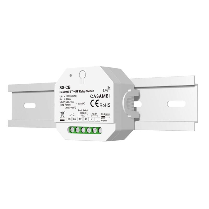 Interruptor Casambi Bluetooth ON/OFF 1 Canal SKYDANCE SS-CB compatível com Comando RF e Botão Pulsador