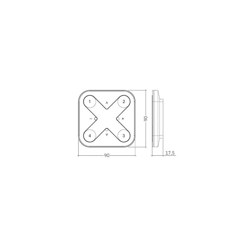 Interruptor de Parede para Regulador Inalâmbrico 1-10V DALI basicDIM TRIDONIC