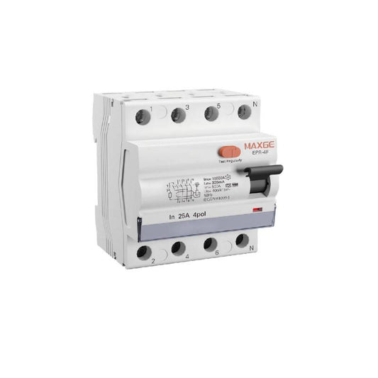 Disjuntor Diferencial Residencial 4P 300mA 40A 6kA Classe A Superimunizado MAXGE