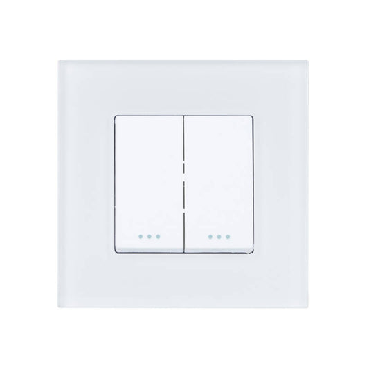 Interruptor Duplo Comutado com Moldura PC Modern