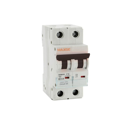 Disjuntor Magnetotérmico Industrial MAXGE 2P 10-63 A, 10 kA, Curva C