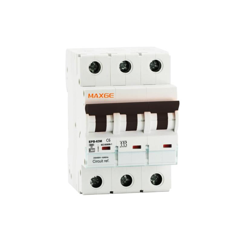 Interruptor Magnetotérmico Industrial 3P-10kA 10-63A Curva C MAXGE
