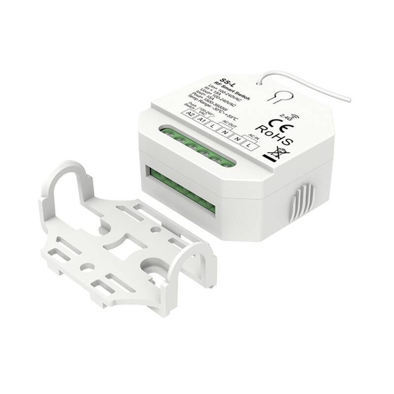 Interruptor ON/OFF SKYDANCE SS-L Compatível com botão Pulsador e Comando RF para Calha DIN