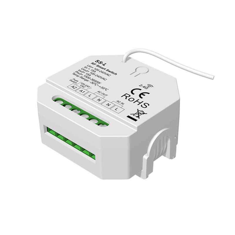 Interruptor ON/OFF SKYDANCE SS-L Compatível com botão Pulsador e Comando RF para Calha DIN