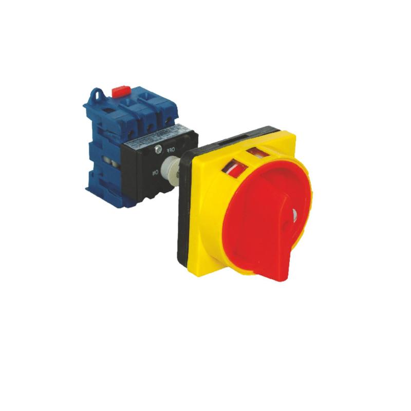 Interruptor Seccionador de corte de carga com Paragem de emergência Calha DIN MAXGE 4P 25-100A Comando em porta