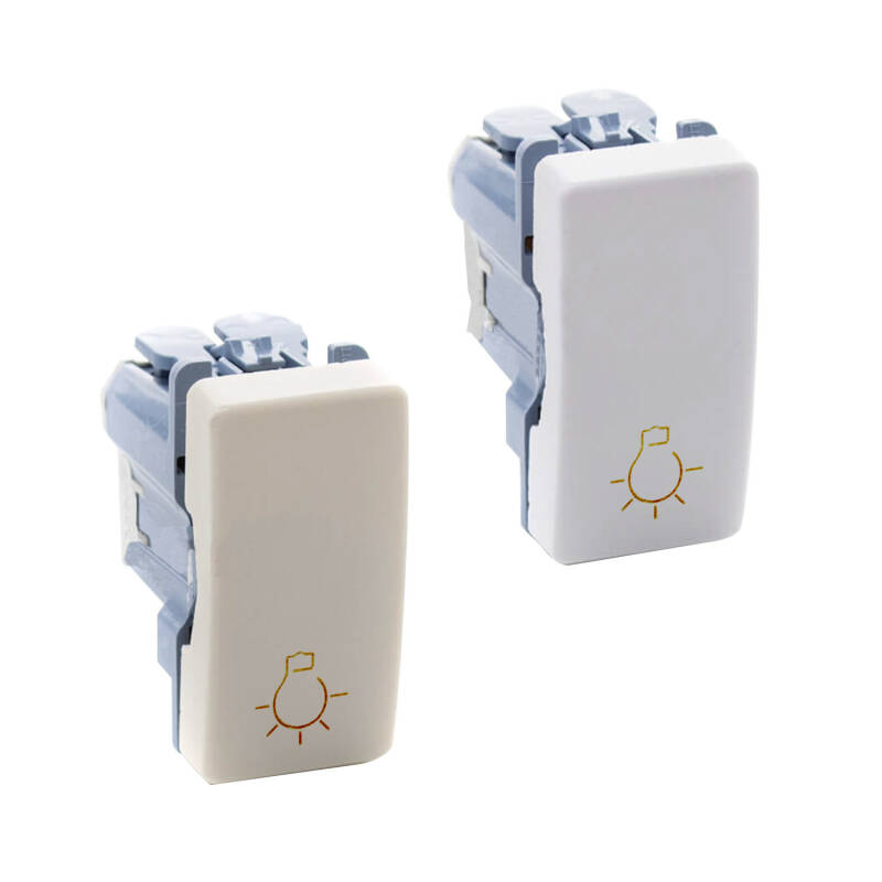 Interruptor Simples de Pressão Estreito com Tecla Luz Simon 27 Play 27151