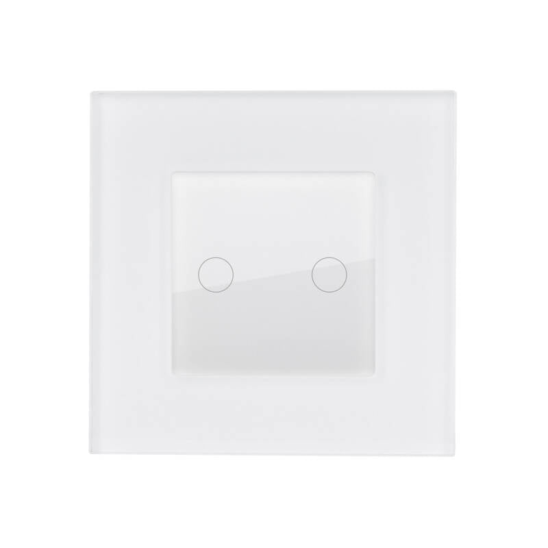 Interruptor Táctil Doble Comutado com Moldura de Vidro Modern