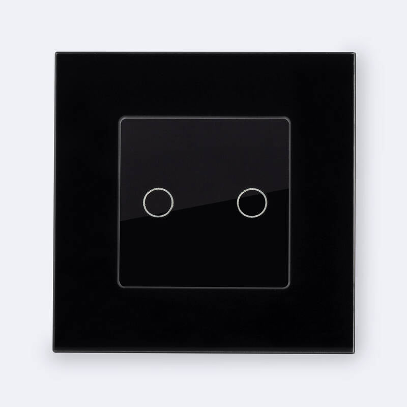 Interruptor Táctil Duplo com Moldura de Vidro Modern