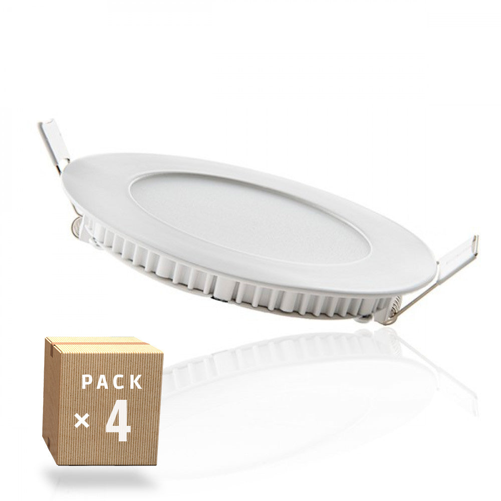 Pacote de 4 painéis LED 6W 600Lm 6000ºK 40.000H