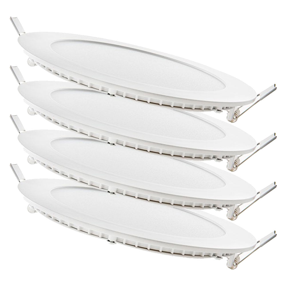 Pacote de 4 painéis LED 12W 1200Lm 6000ºK 40.000H