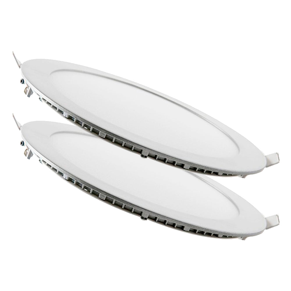 Pacote de 2 painéis LED 18W 1800Lm 6000ºK Circular 40.000H