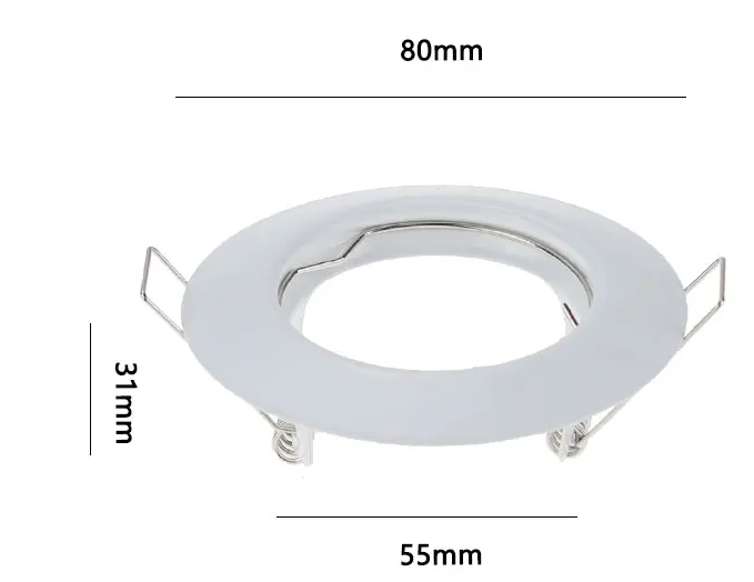 Suporte de projetor LED redondo de encastrar JOYINLED sem relevo