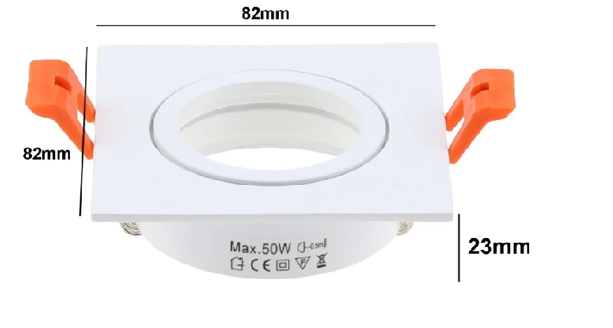 Suporte de projetor LED quadrado de encastrar JOYINLED ajustável