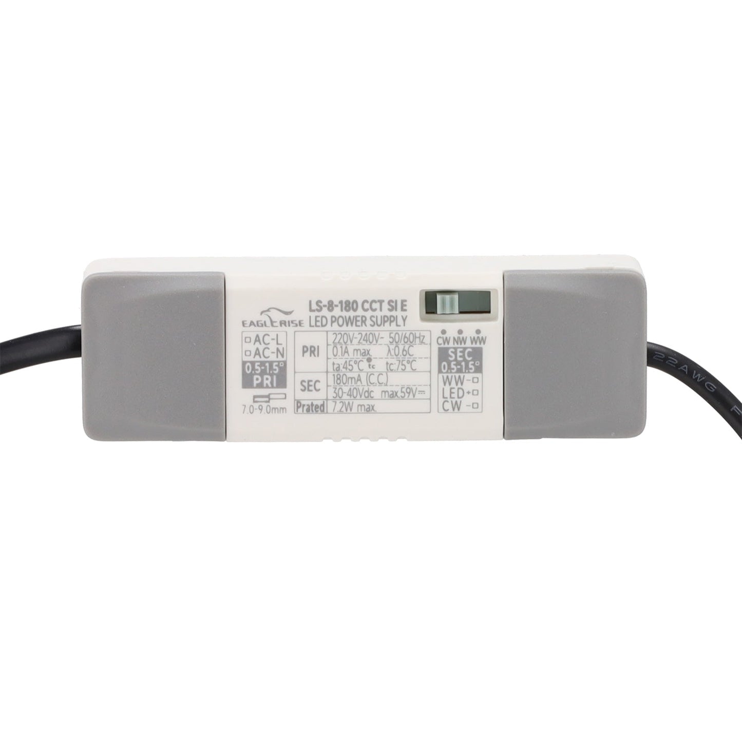 Luminária de embutir LED CCT 8W com chip OSRAM e recorte de Ø 75mm