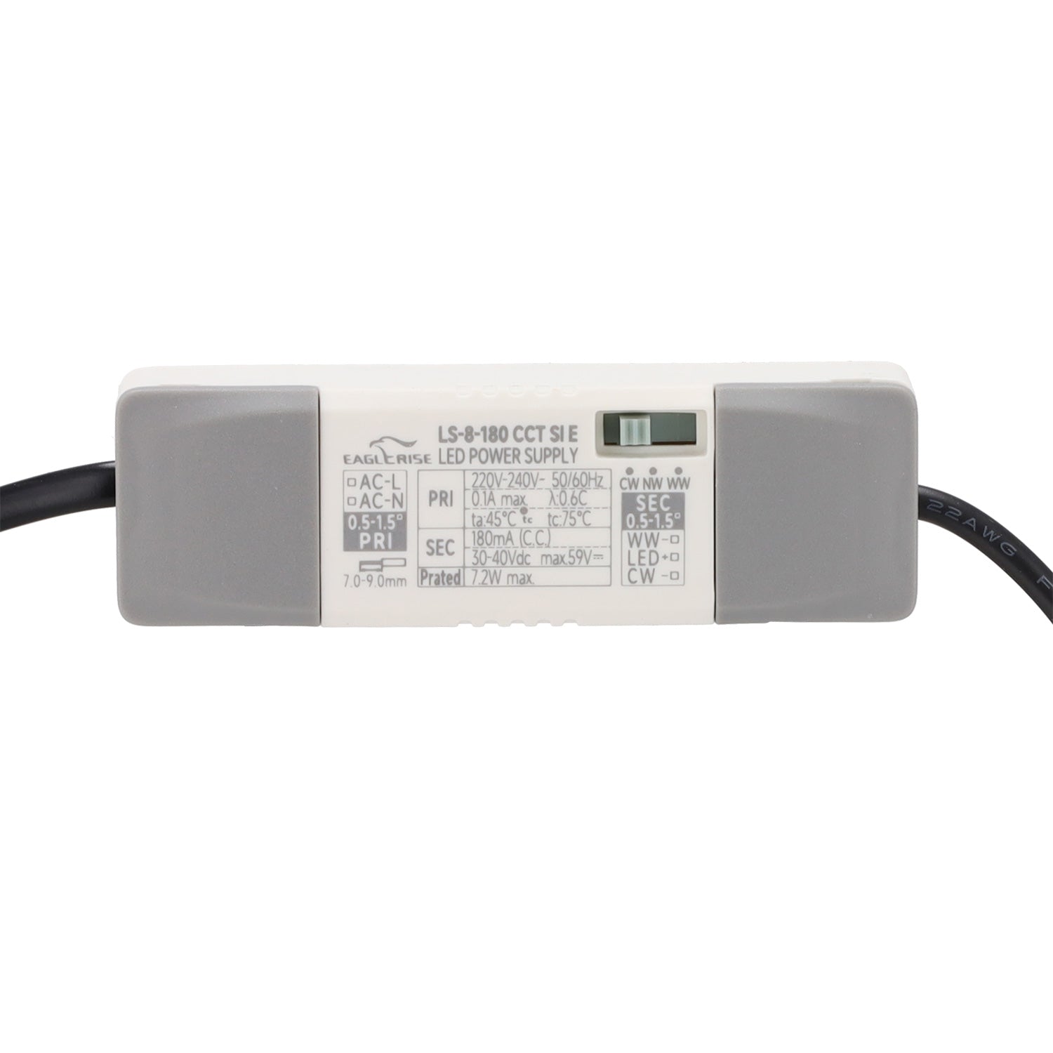 Luminária de embutir LED CCT 8W com chip OSRAM e recorte de Ø 75mm