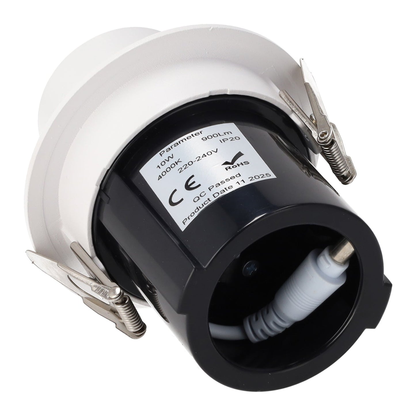Downlight LED Ajustável 10W CRI>90 90LM/W 4000ºK Driver Lifud 50.000H Branco Natural