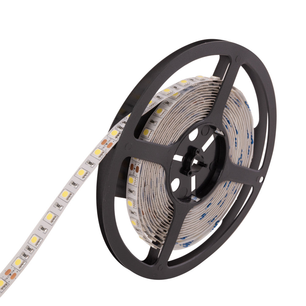 Fita LED 300 x SMD5050 14,4W/M 24VDC IP20 5M x 5M-Branco Quente