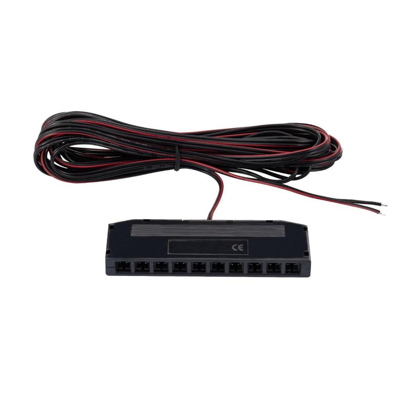 Kit Conector Distribuidor com 6-10 Saídas + cabos conectores de 5m para alimentação Fitas Led 12/24V