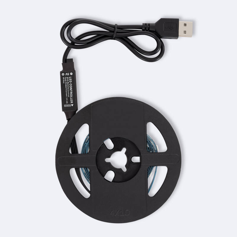 Fita LED 5V RGB 24 LED/m 2m IP20 Kit com USB para Televisão