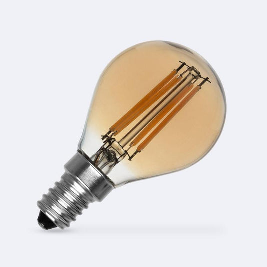 Lâmpada Filamento LED E14 6W 600 lm P45 Gold