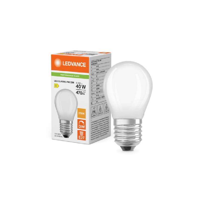 Lâmpada Filamento LED E27 4,80 W 470 lm G45 LEDVANCE Parathom Classic 4058075590779