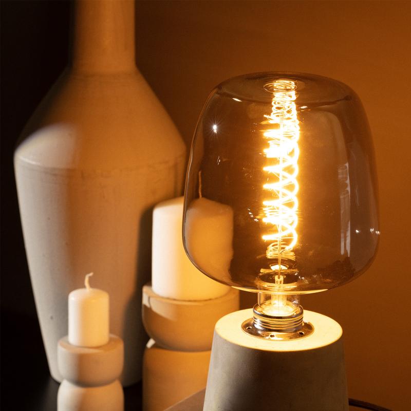 Lâmpada Filamento LED E27 8W 800 lm G235 Smoky