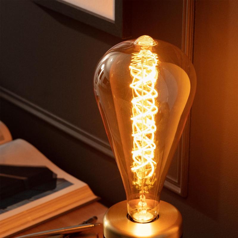 Lâmpada Filamento LED E27 8W 800 lm ST115 Ámbar