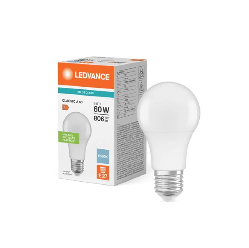 Lâmpada LED E27 8.5W 806 lm A60 OSRAM Parathom Value Classic 4052899326842