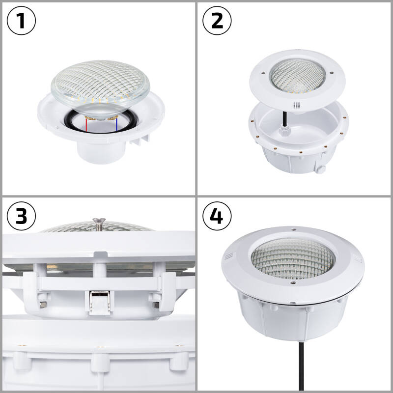 Lâmpada LED Submersível para Piscina 12 V CA/CC 35 W IP68 PAR56