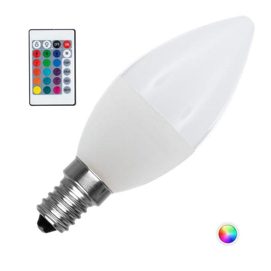 Lâmpada Regulável LED E14 4.5W 450 lm C37 RGBW