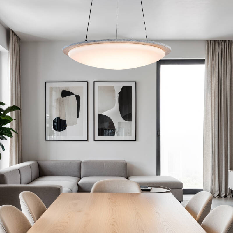 Candeeiro Suspenso LED 24W Fieltro CCT Seleccionável Lezhan
