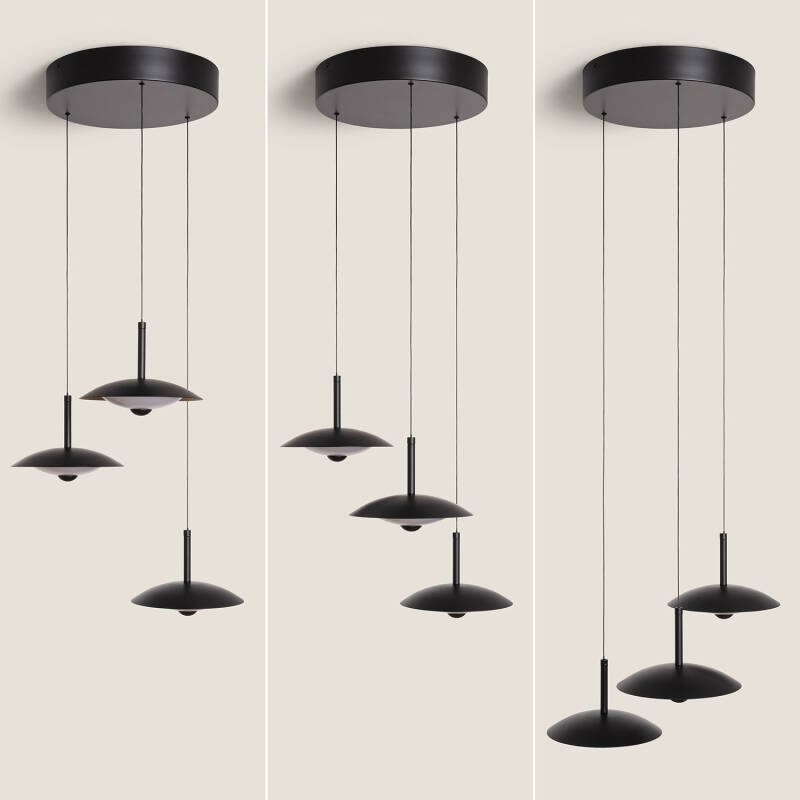 Candeeiro Suspenso LED 24W Metal CCT Seleccionável Shirak 3 Focos