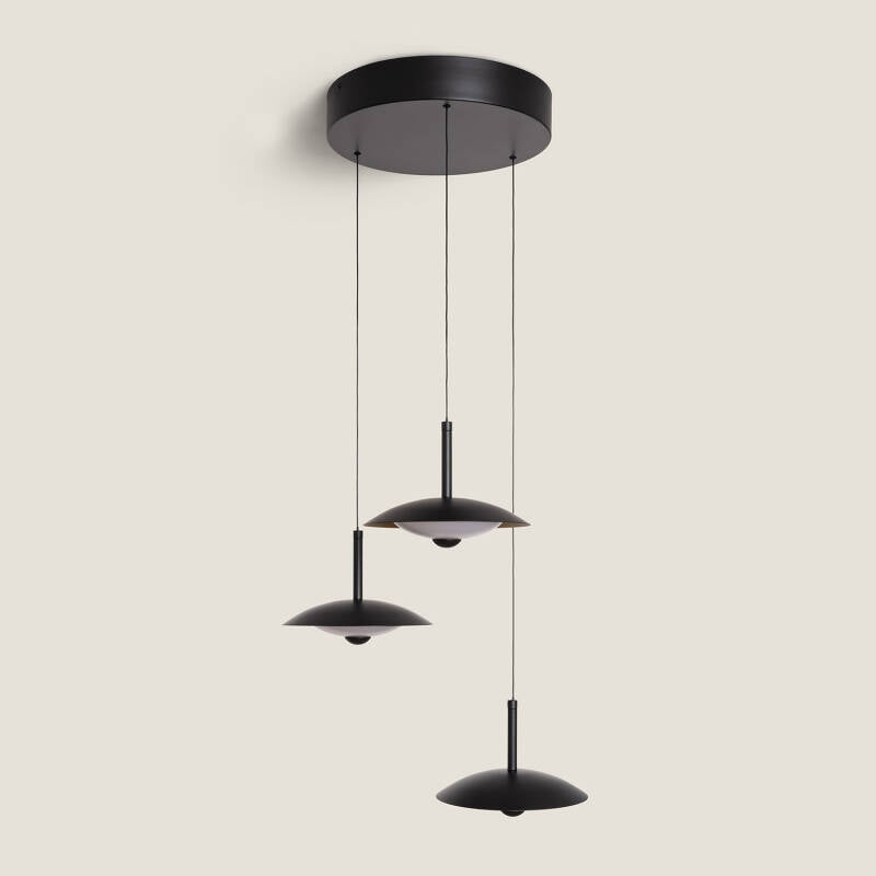 Candeeiro Suspenso LED 24W Metal CCT Seleccionável Shirak 3 Focos