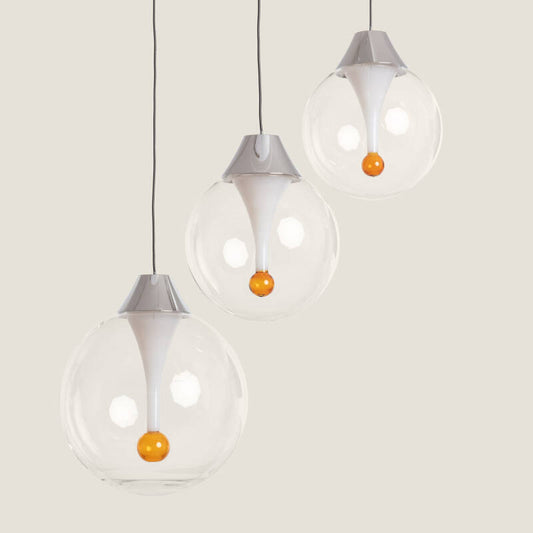 Candeeiro Suspenso Vidro LED 30W Liborina 3 Focos