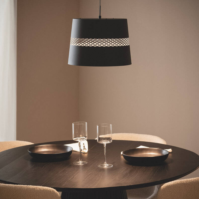 Candeeiro Suspenso LED 28 W em Aço Saska