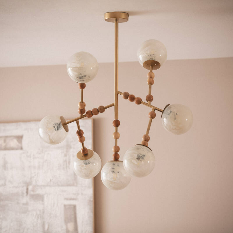 Candeeiro Suspenso Metal Vidro Routi