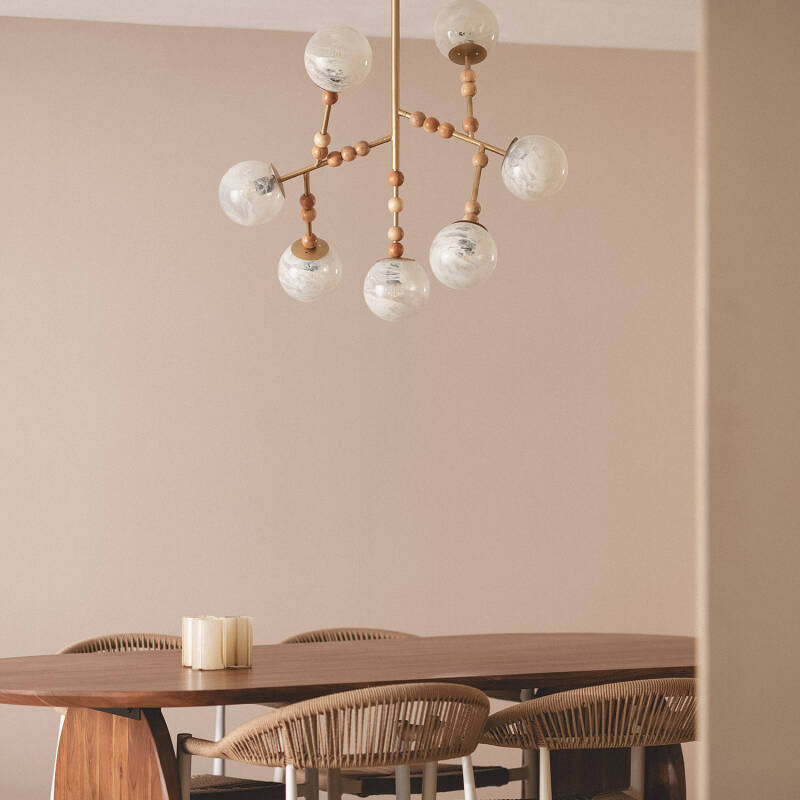 Candeeiro Suspenso Metal Vidro Routi