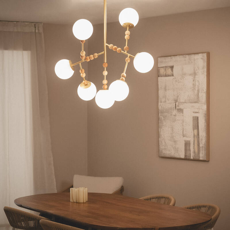 Candeeiro Suspenso Metal Vidro Routi