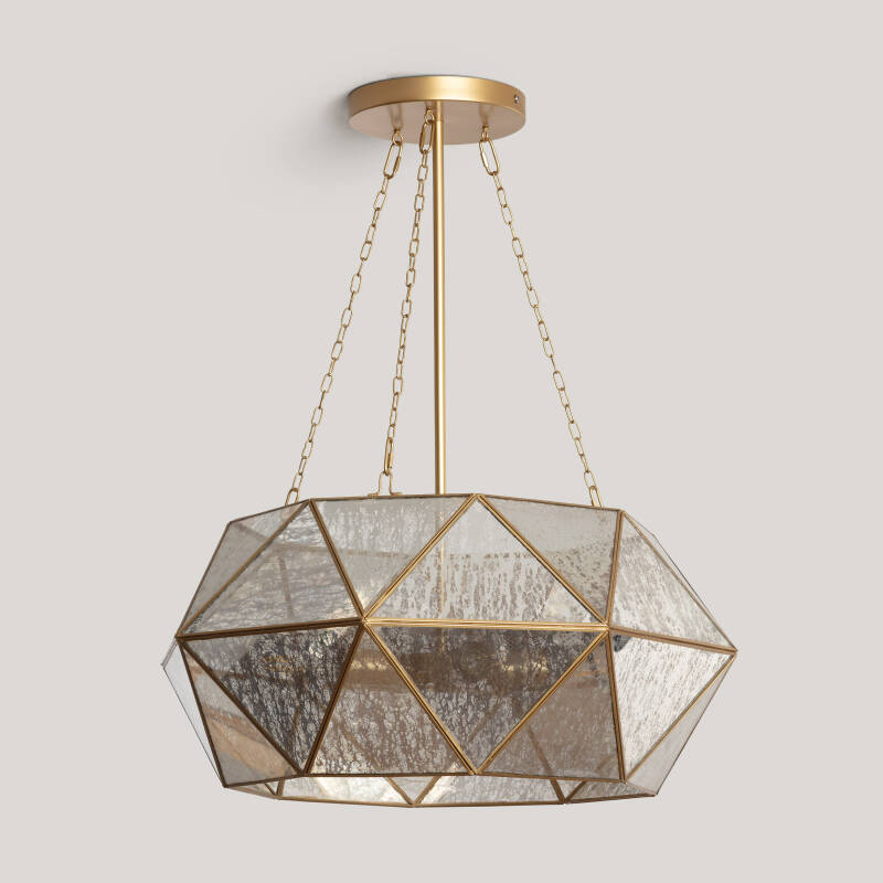 Candeeiro Suspenso Metal e Vidro Octagon
