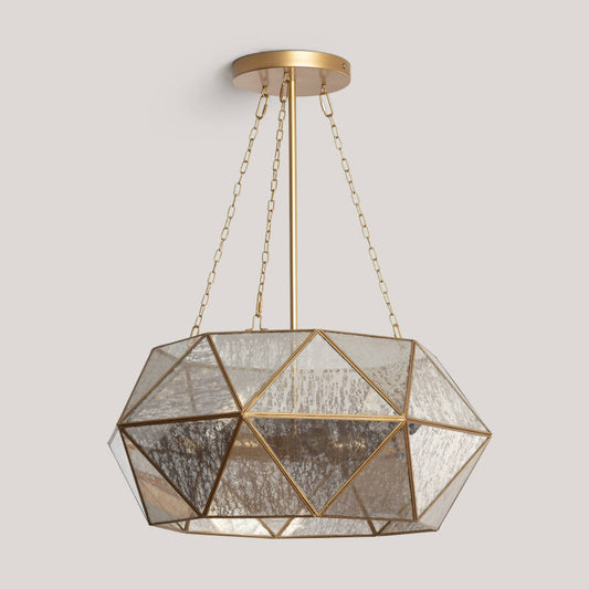 Candeeiro Suspenso Metal e Vidro Octagon