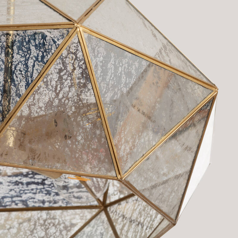 Candeeiro Suspenso Metal e Vidro Octagon
