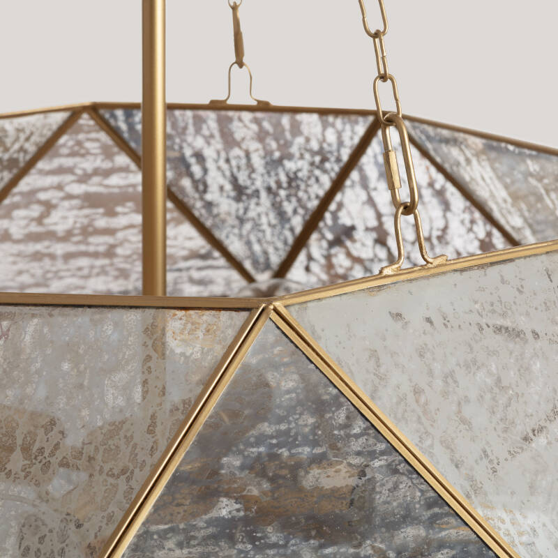 Candeeiro Suspenso Metal e Vidro Octagon