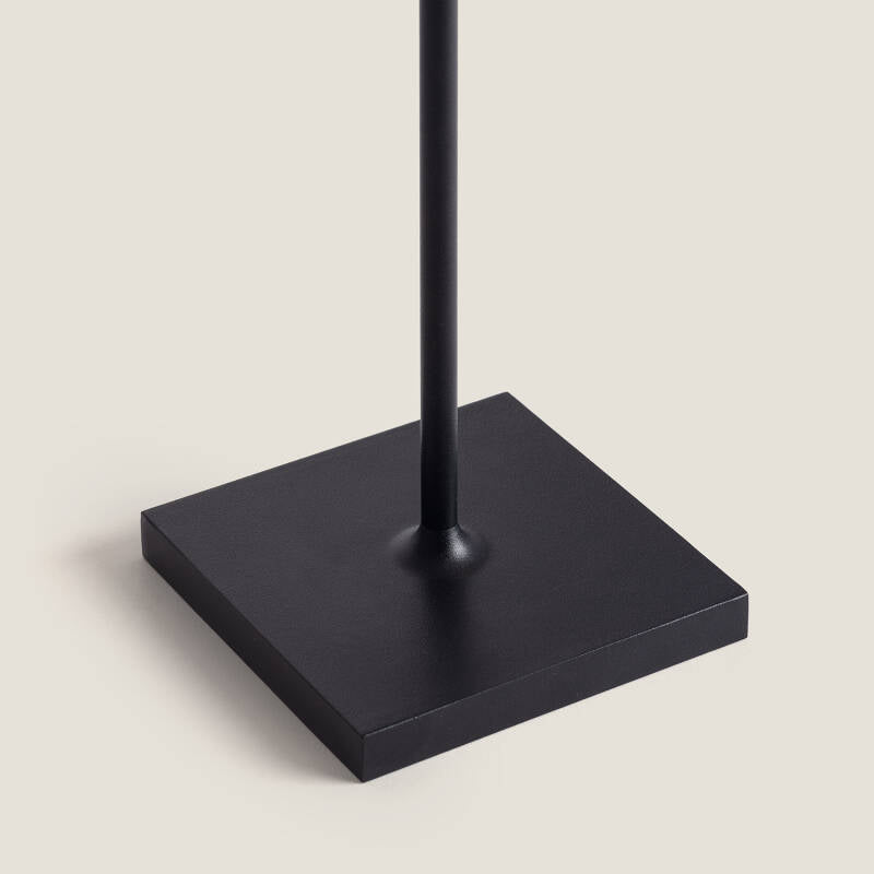 Candeeiro de Mesa LED Portátil para Exterior com Bateria USB Recarregável, em Alumínio e Rattan Medinilla