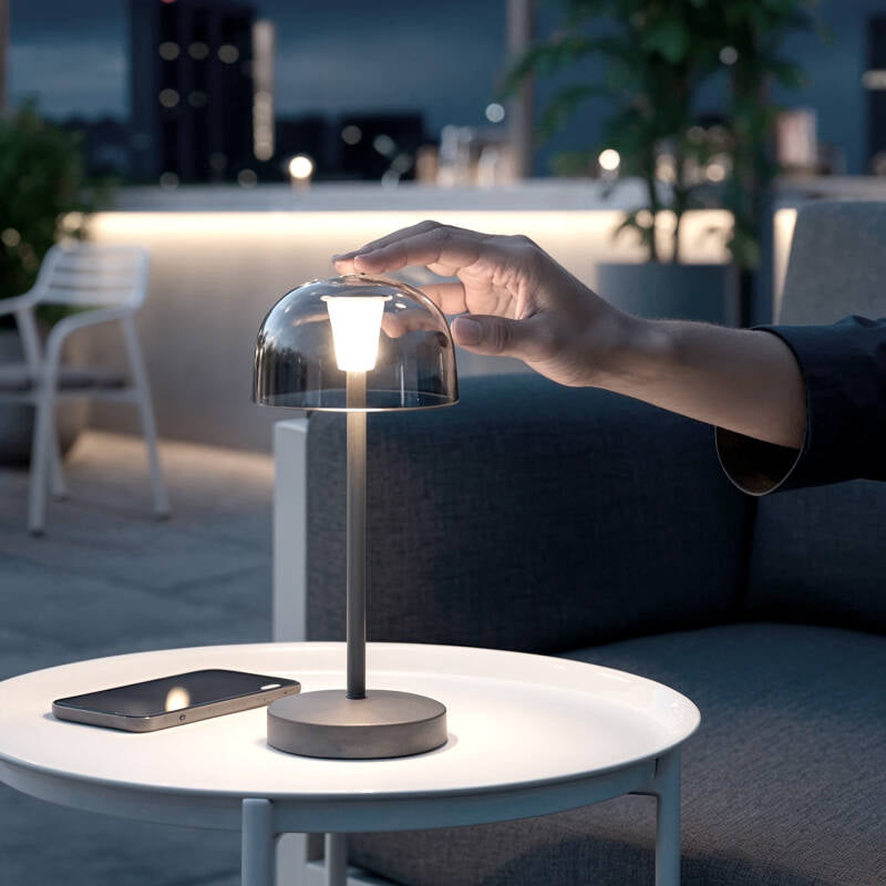 Candeeiro de Mesa LED Portátil com Bateria USB Recarregável Lendora Smoke