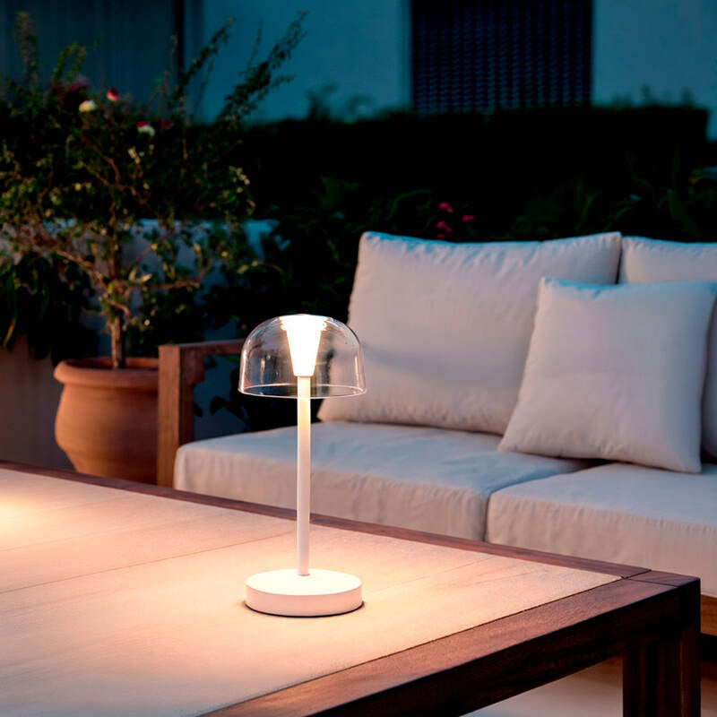 Candeeiro de Mesa LED Portátil para Exterior Metal com Bateria USB Recarregável Lendora